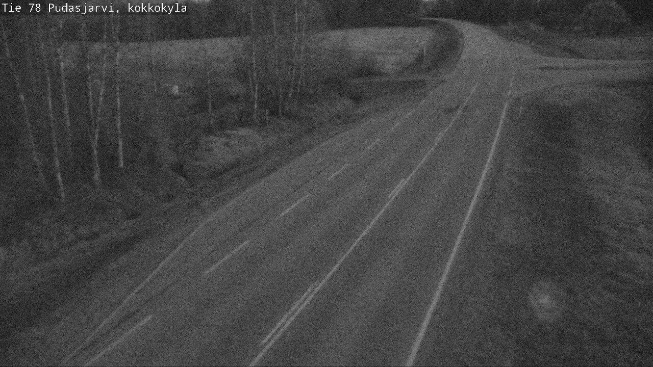 Weather Camera Image Road 78 Pudasjärvi, Kokkokylä, Pudasjärvi, Pohjois-Pohjanmaa