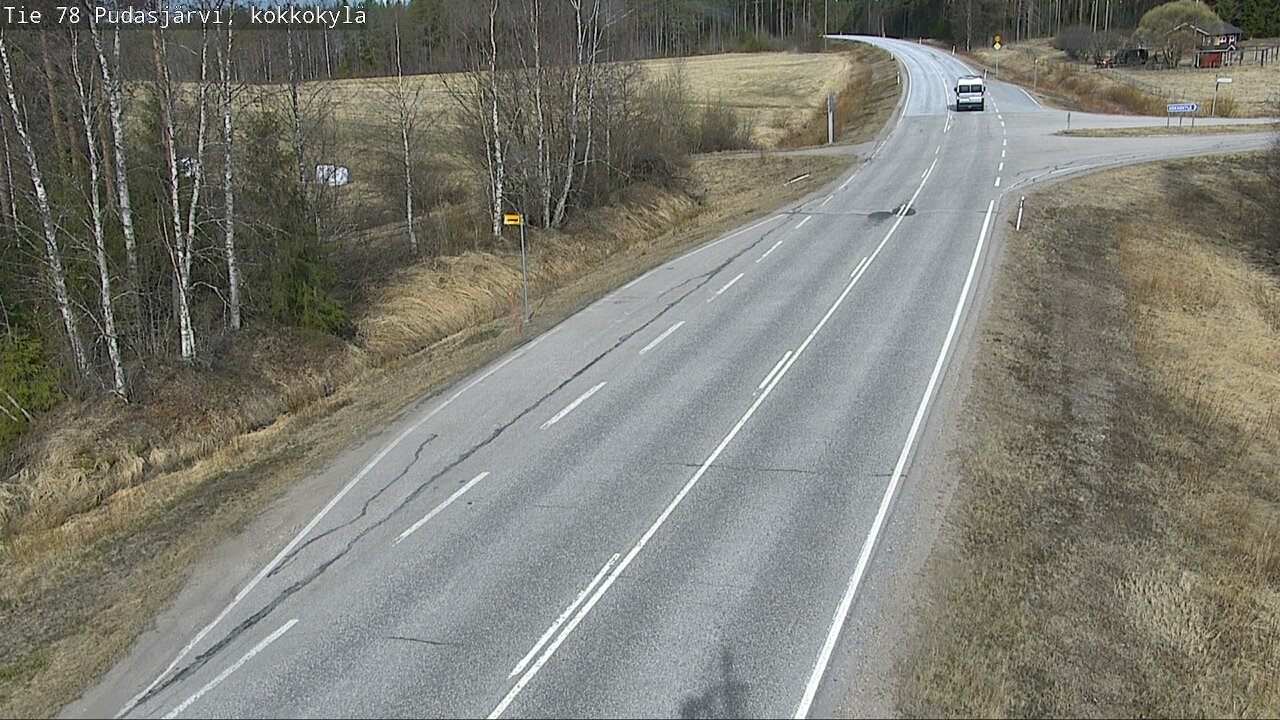 Weather Camera Image Road 78 Pudasjärvi, Kokkokylä, Pudasjärvi, Pohjois-Pohjanmaa