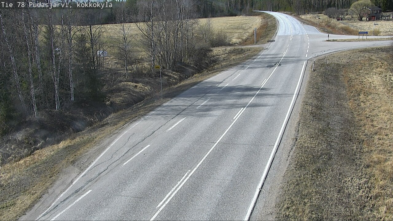 Weather Camera Image Road 78 Pudasjärvi, Kokkokylä, Pudasjärvi, Pohjois-Pohjanmaa