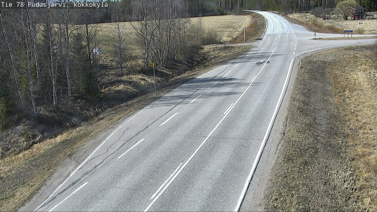 Weather Camera Image Road 78 Pudasjärvi, Kokkokylä, Pudasjärvi, Pohjois-Pohjanmaa