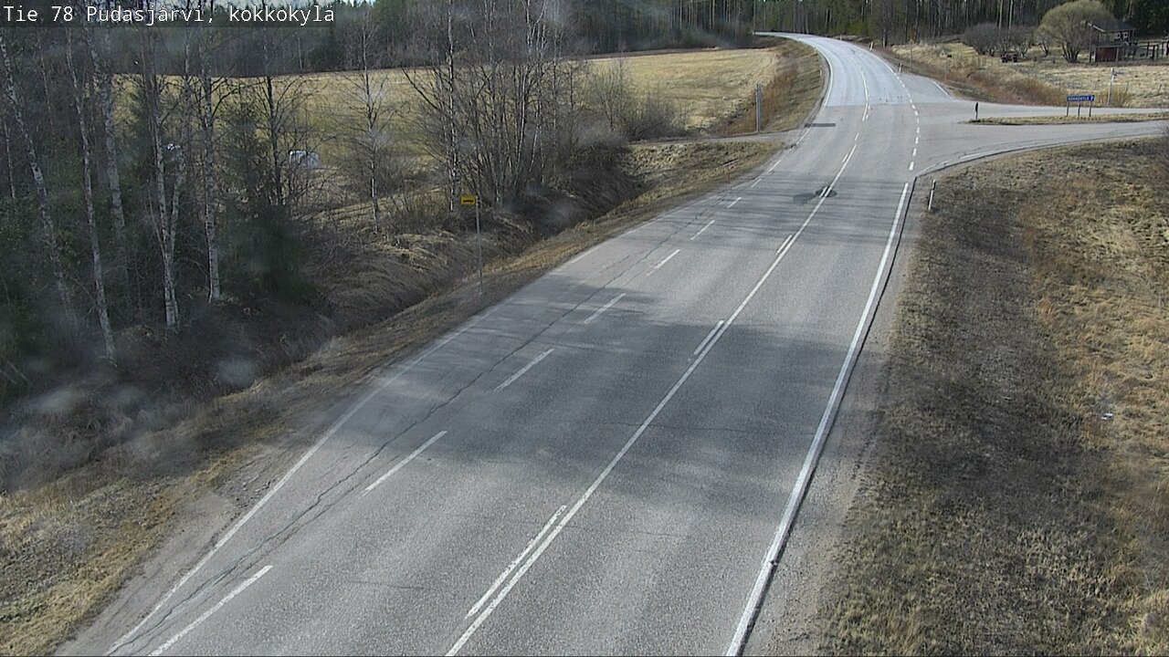Weather Camera Image Road 78 Pudasjärvi, Kokkokylä, Pudasjärvi, Pohjois-Pohjanmaa