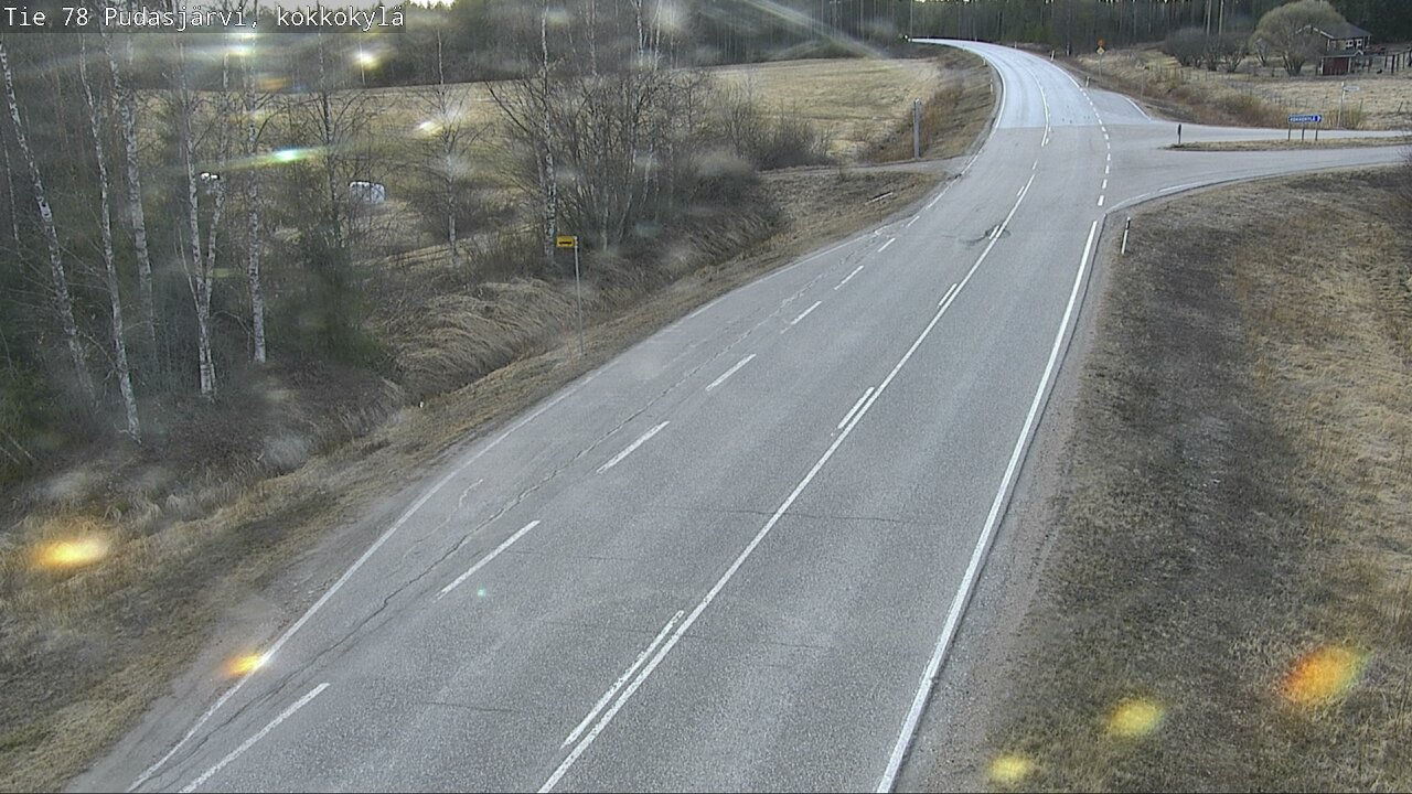 Weather Camera Image Road 78 Pudasjärvi, Kokkokylä, Pudasjärvi, Pohjois-Pohjanmaa