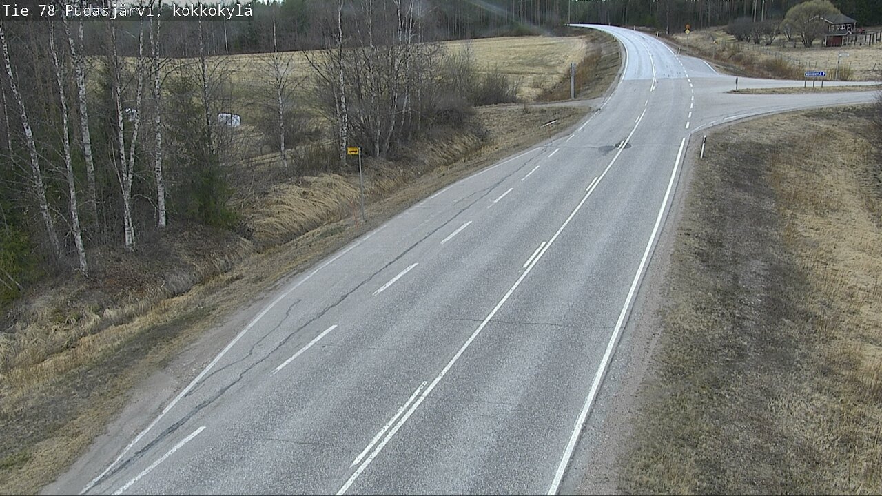 Weather Camera Image Road 78 Pudasjärvi, Kokkokylä, Pudasjärvi, Pohjois-Pohjanmaa