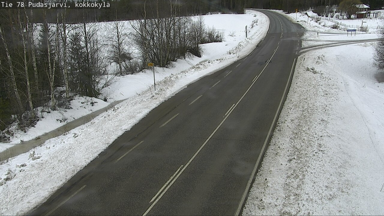 Weather Camera Image Väg 78 Pudasjärvi, Kokkokylä, Pudasjärvi, Pohjois-Pohjanmaa