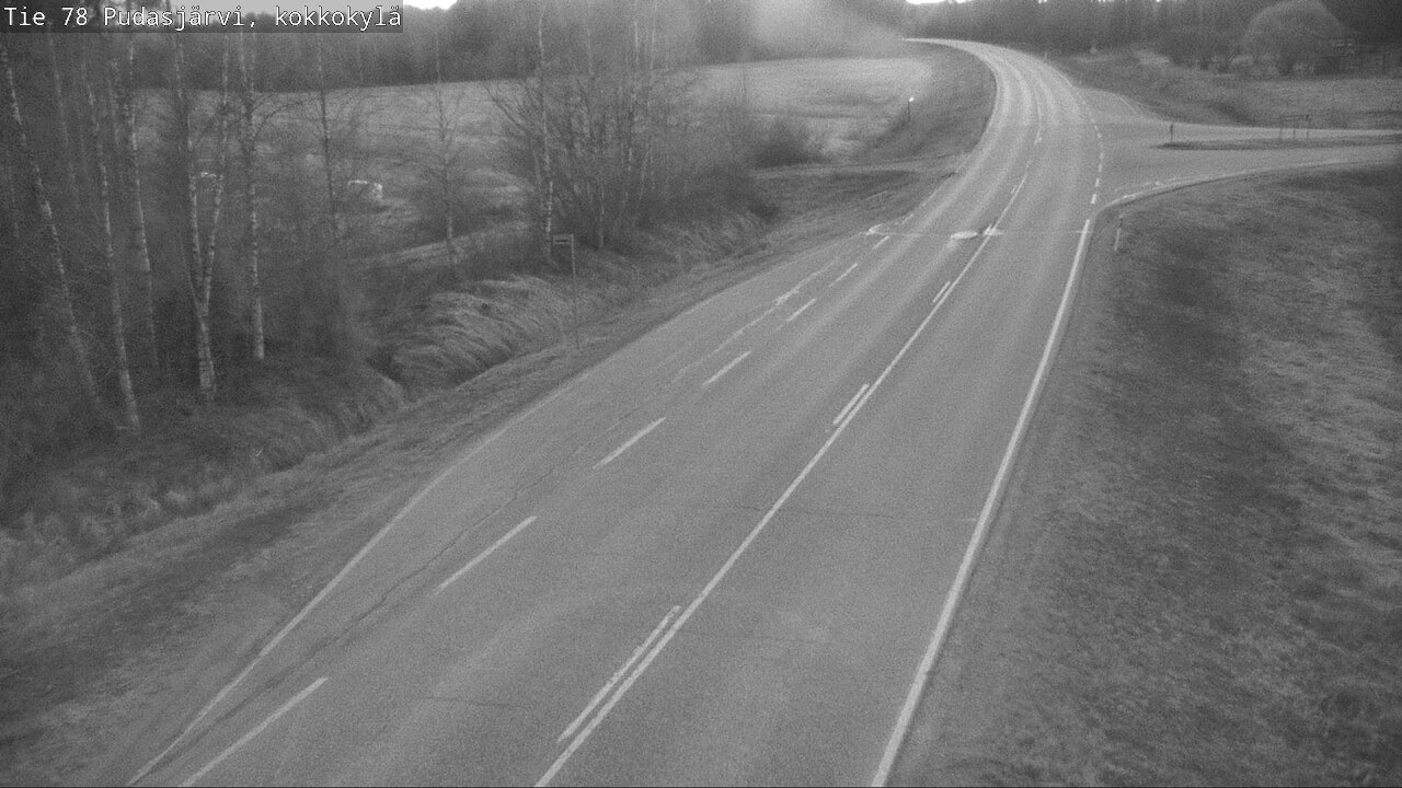 Weather Camera Image Road 78 Pudasjärvi, Kokkokylä, Pudasjärvi, Pohjois-Pohjanmaa