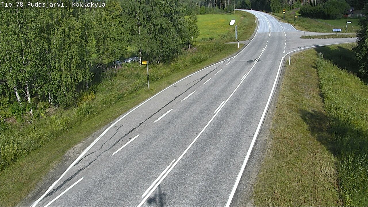 Weather Camera Image Road 78 Pudasjärvi, Kokkokylä, Pudasjärvi, Pohjois-Pohjanmaa