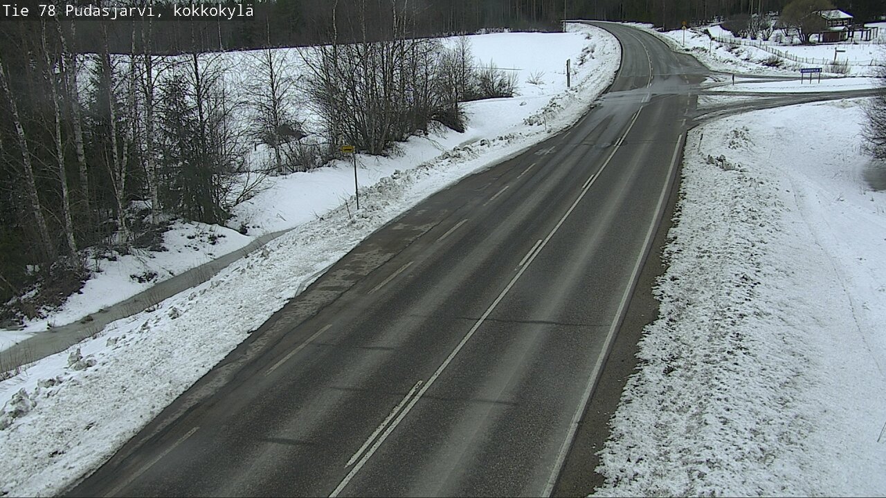 Weather Camera Image Road 78 Pudasjärvi, Kokkokylä, Pudasjärvi, Pohjois-Pohjanmaa
