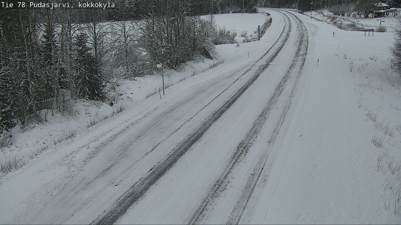 Weather Camera Image Väg 78 Pudasjärvi, Kokkokylä, Pudasjärvi, Pohjois-Pohjanmaa