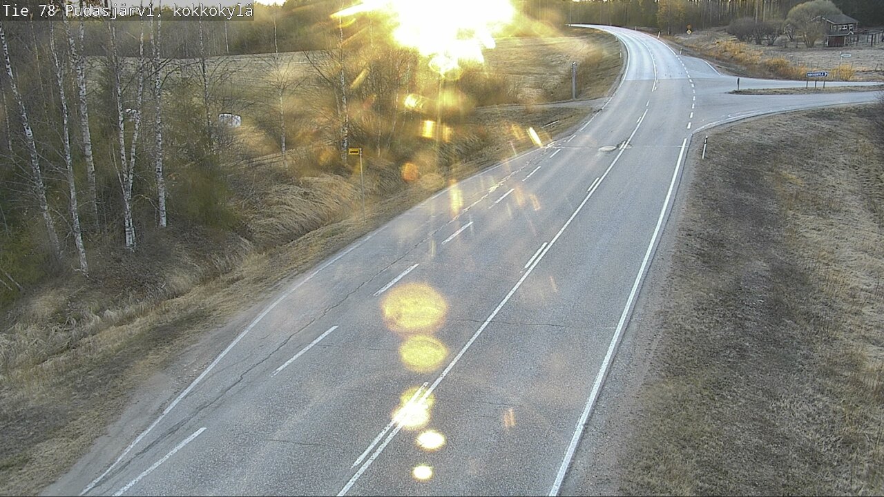Weather Camera Image Road 78 Pudasjärvi, Kokkokylä, Pudasjärvi, Pohjois-Pohjanmaa
