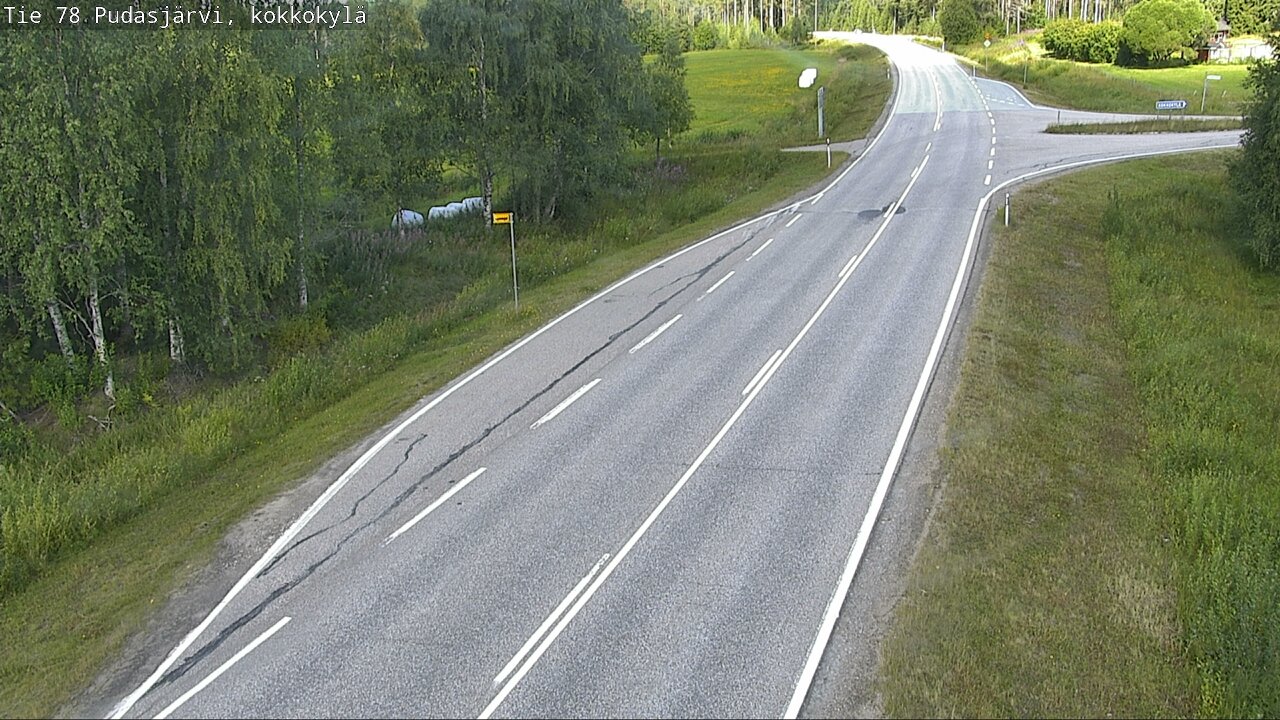 Weather Camera Image Road 78 Pudasjärvi, Kokkokylä, Pudasjärvi, Pohjois-Pohjanmaa