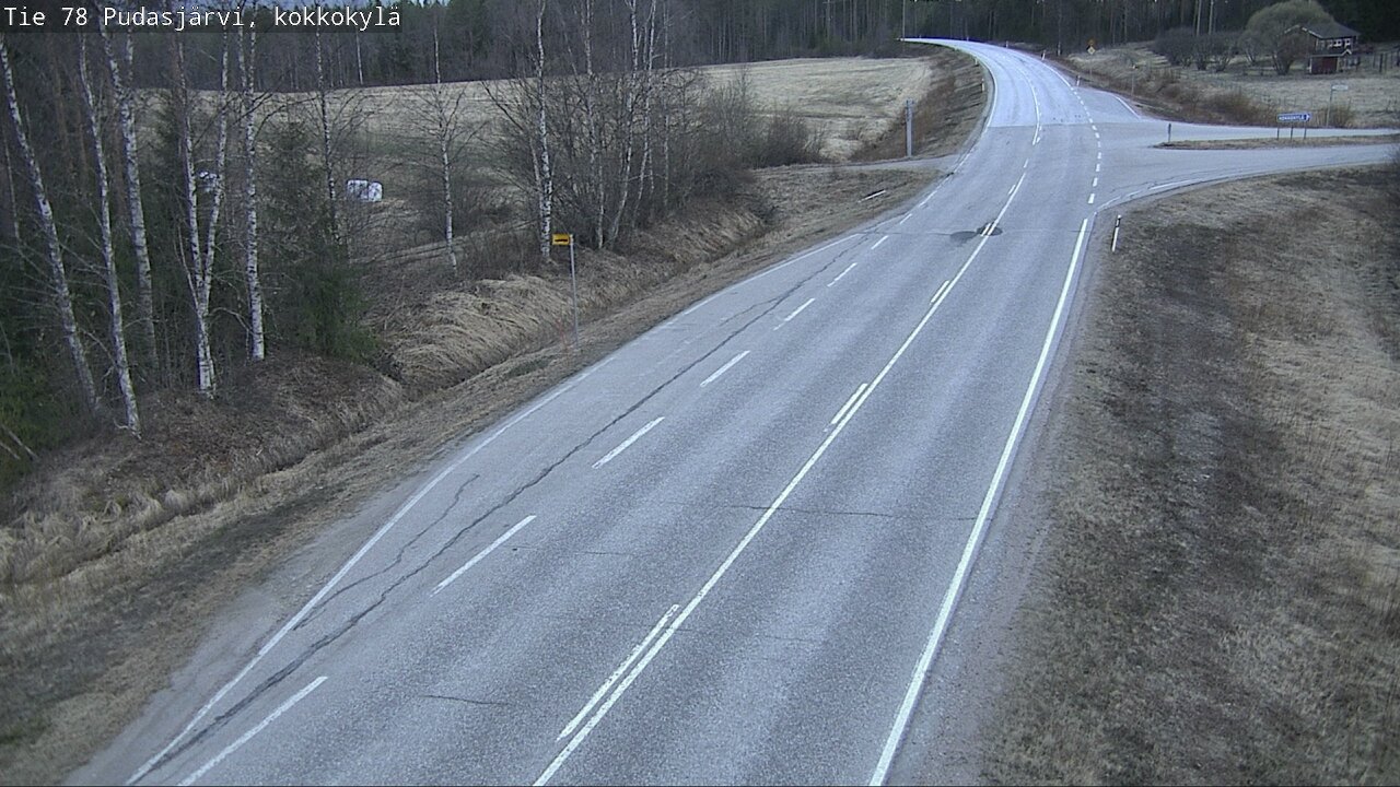 Weather Camera Image Road 78 Pudasjärvi, Kokkokylä, Pudasjärvi, Pohjois-Pohjanmaa