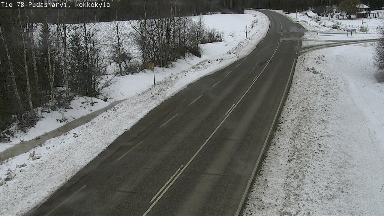 Weather Camera Image Väg 78 Pudasjärvi, Kokkokylä, Pudasjärvi, Pohjois-Pohjanmaa