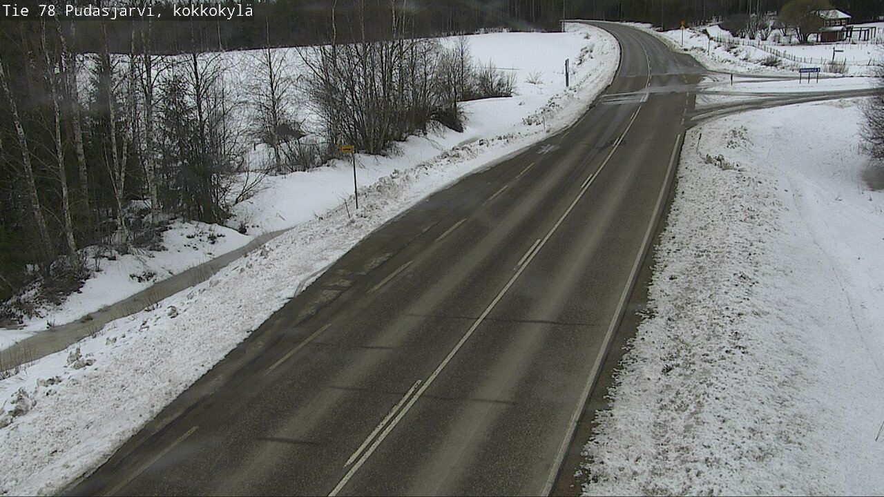 Weather Camera Image Väg 78 Pudasjärvi, Kokkokylä, Pudasjärvi, Pohjois-Pohjanmaa