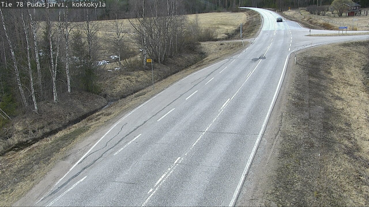 Weather Camera Image Road 78 Pudasjärvi, Kokkokylä, Pudasjärvi, Pohjois-Pohjanmaa