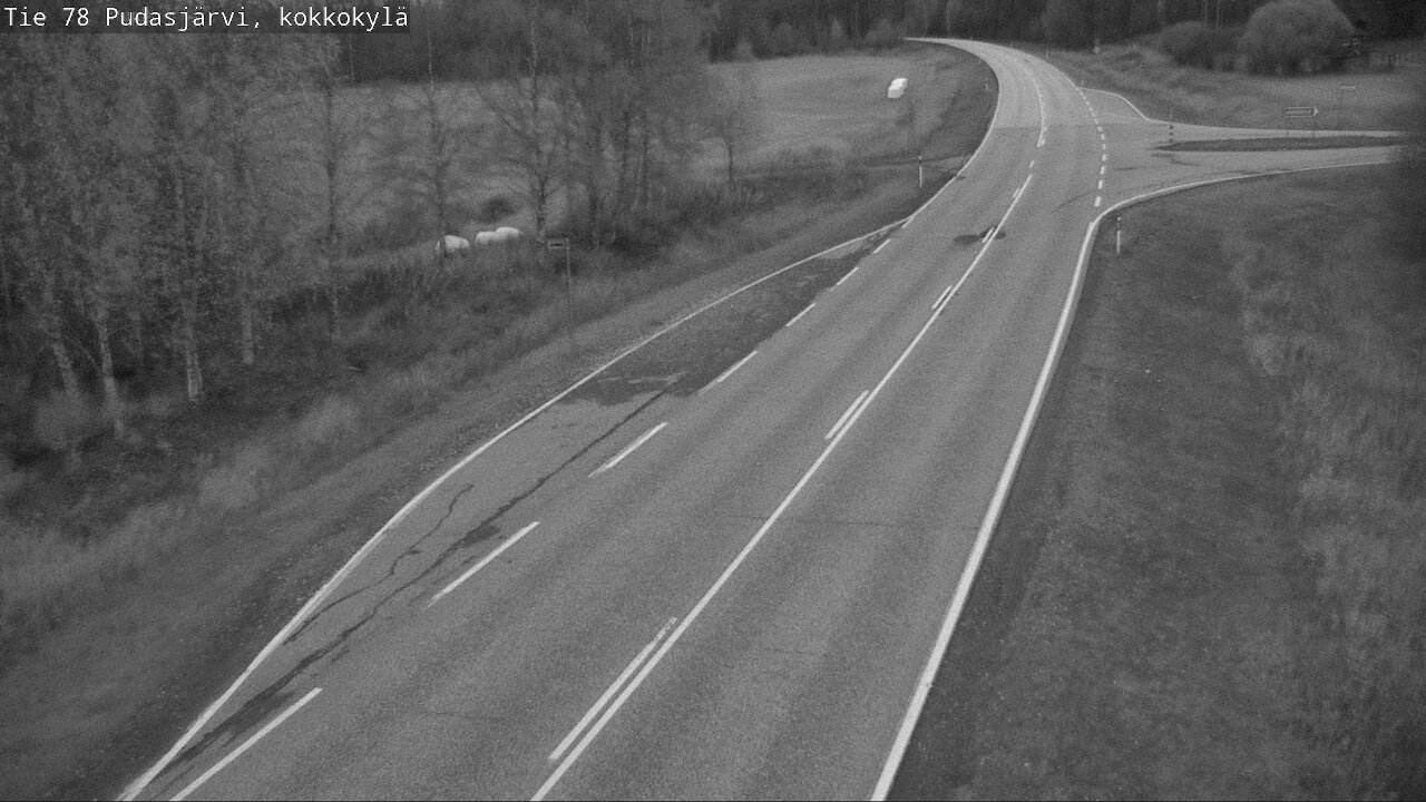 Weather Camera Image Road 78 Pudasjärvi, Kokkokylä, Pudasjärvi, Pohjois-Pohjanmaa