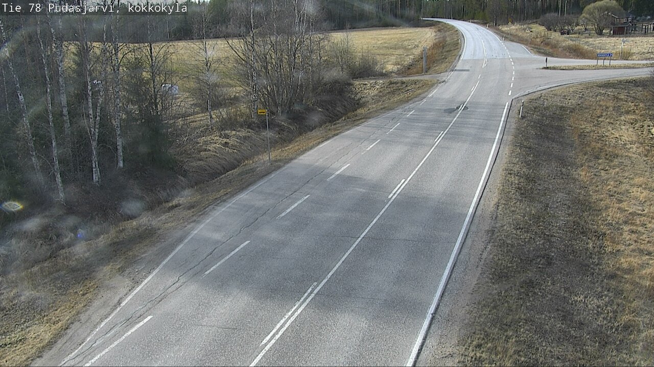 Weather Camera Image Road 78 Pudasjärvi, Kokkokylä, Pudasjärvi, Pohjois-Pohjanmaa
