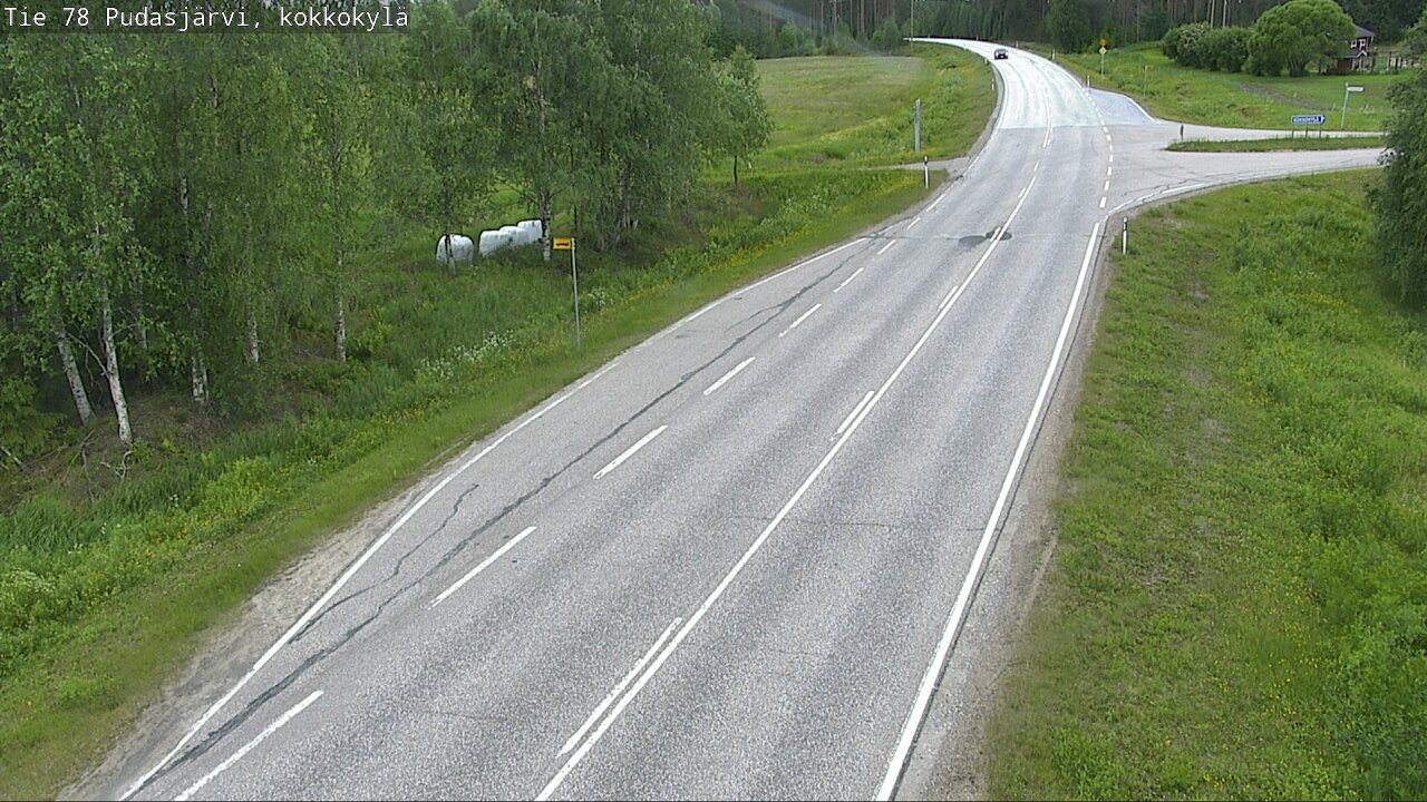 Weather Camera Image Road 78 Pudasjärvi, Kokkokylä, Pudasjärvi, Pohjois-Pohjanmaa