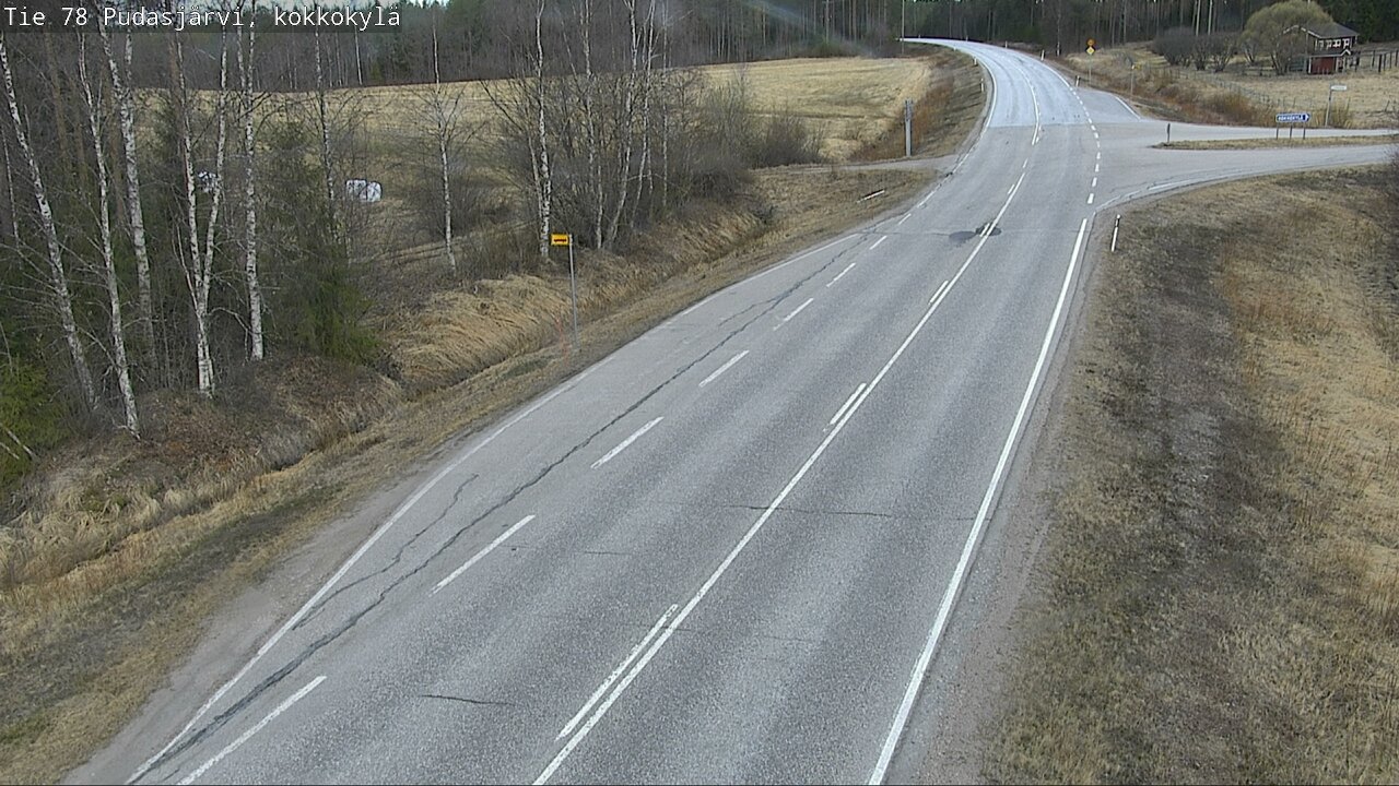 Weather Camera Image Road 78 Pudasjärvi, Kokkokylä, Pudasjärvi, Pohjois-Pohjanmaa