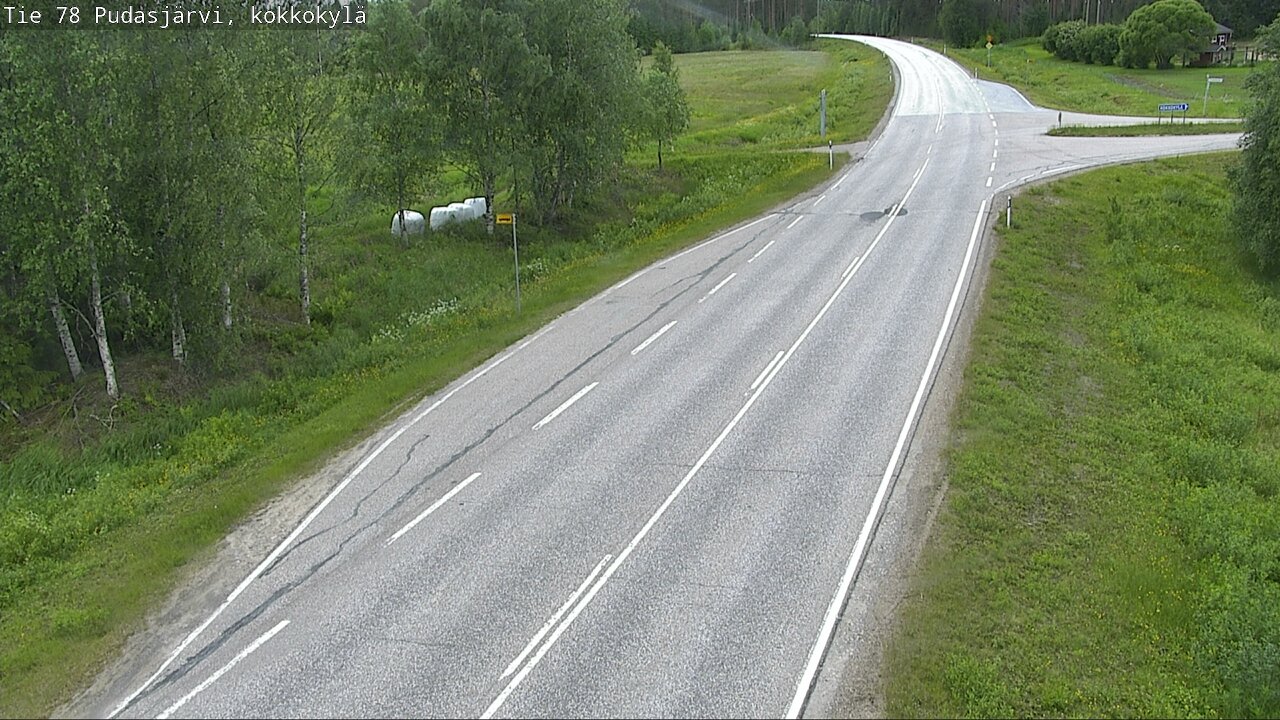 Weather Camera Image Road 78 Pudasjärvi, Kokkokylä, Pudasjärvi, Pohjois-Pohjanmaa