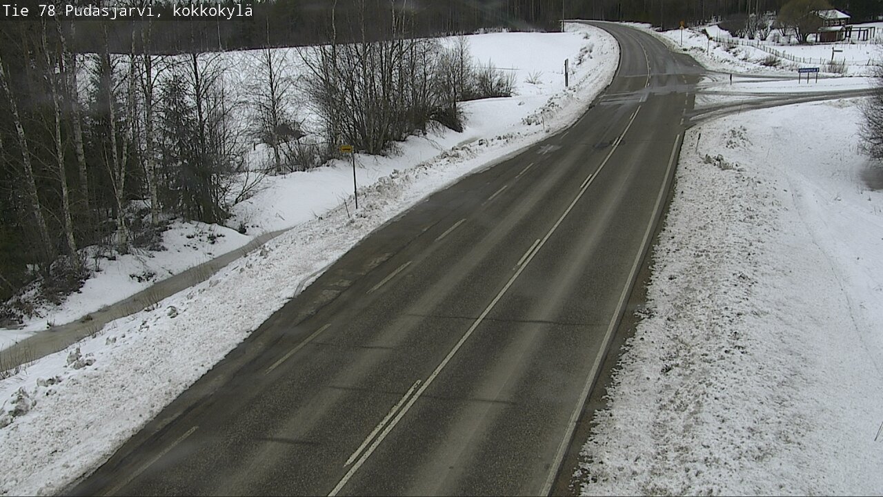 Weather Camera Image Väg 78 Pudasjärvi, Kokkokylä, Pudasjärvi, Pohjois-Pohjanmaa