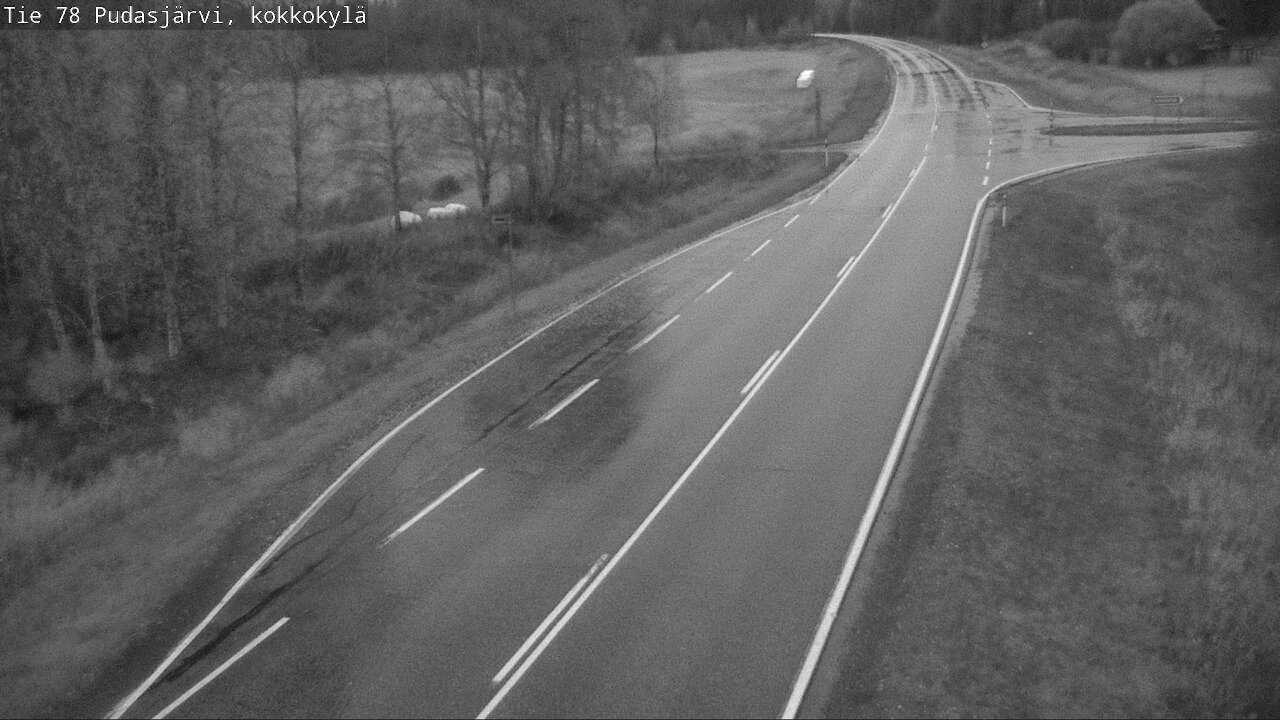 Weather Camera Image Road 78 Pudasjärvi, Kokkokylä, Pudasjärvi, Pohjois-Pohjanmaa