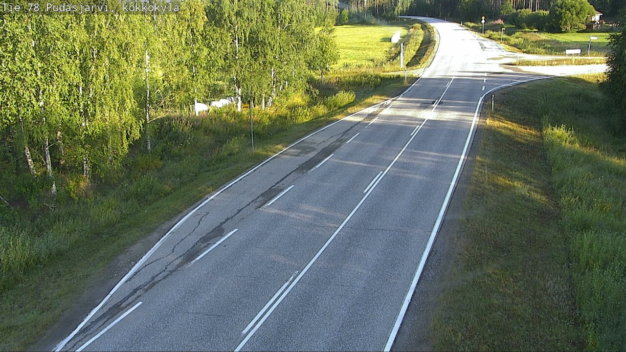 Weather Camera Image Road 78 Pudasjärvi, Kokkokylä, Pudasjärvi, Pohjois-Pohjanmaa