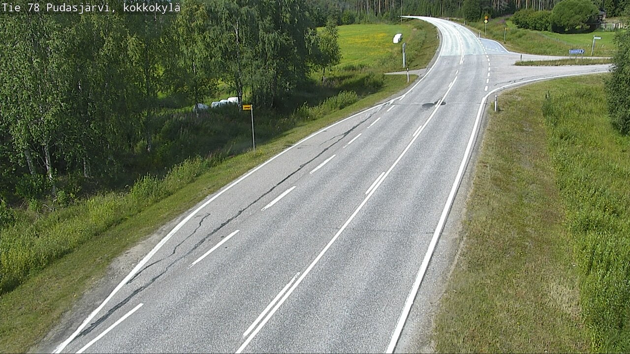 Weather Camera Image Road 78 Pudasjärvi, Kokkokylä, Pudasjärvi, Pohjois-Pohjanmaa