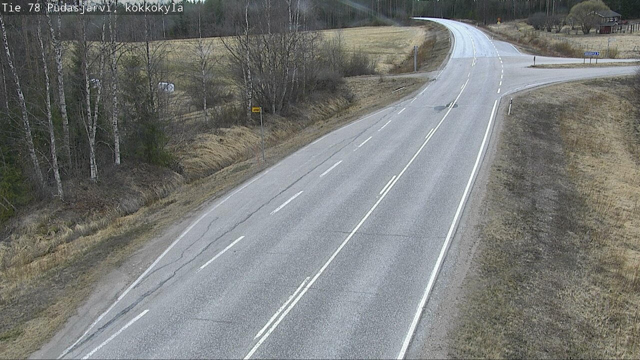 Weather Camera Image Road 78 Pudasjärvi, Kokkokylä, Pudasjärvi, Pohjois-Pohjanmaa