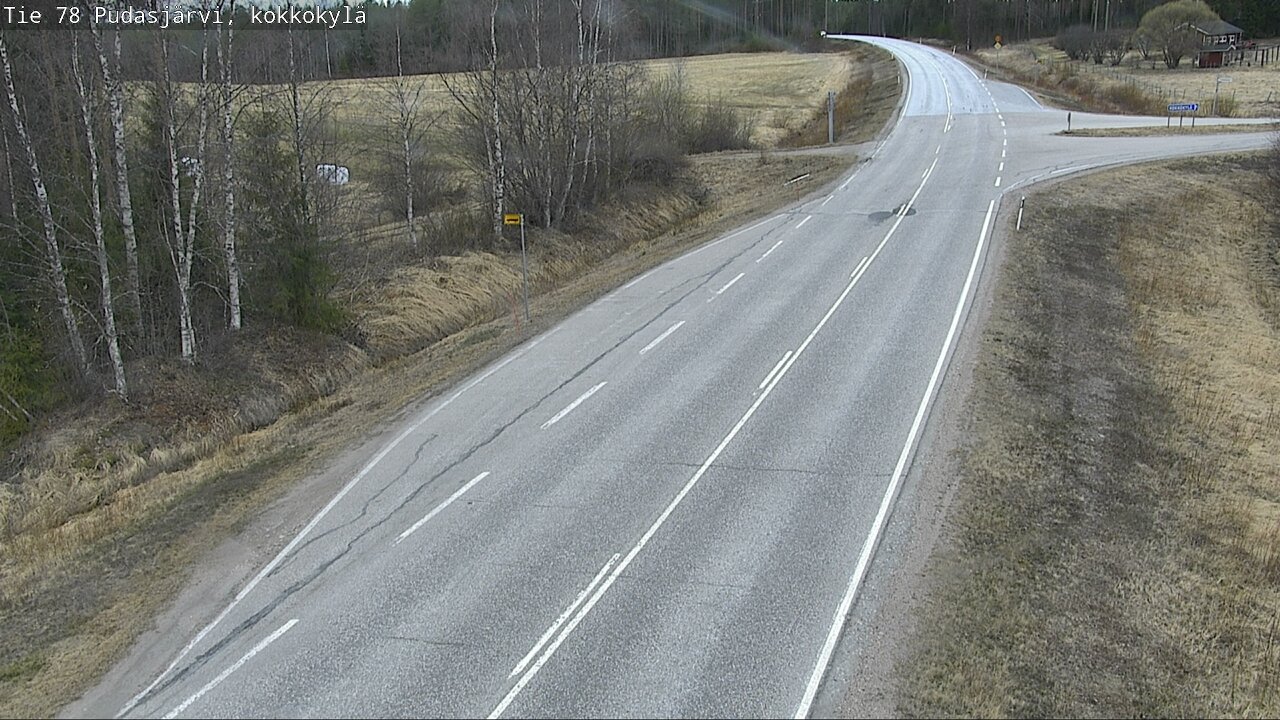 Weather Camera Image Road 78 Pudasjärvi, Kokkokylä, Pudasjärvi, Pohjois-Pohjanmaa
