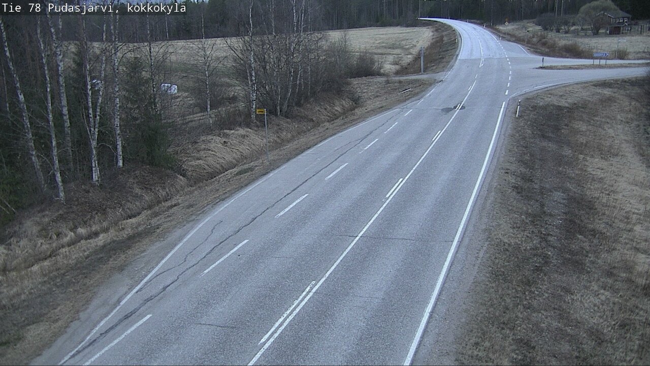 Weather Camera Image Road 78 Pudasjärvi, Kokkokylä, Pudasjärvi, Pohjois-Pohjanmaa