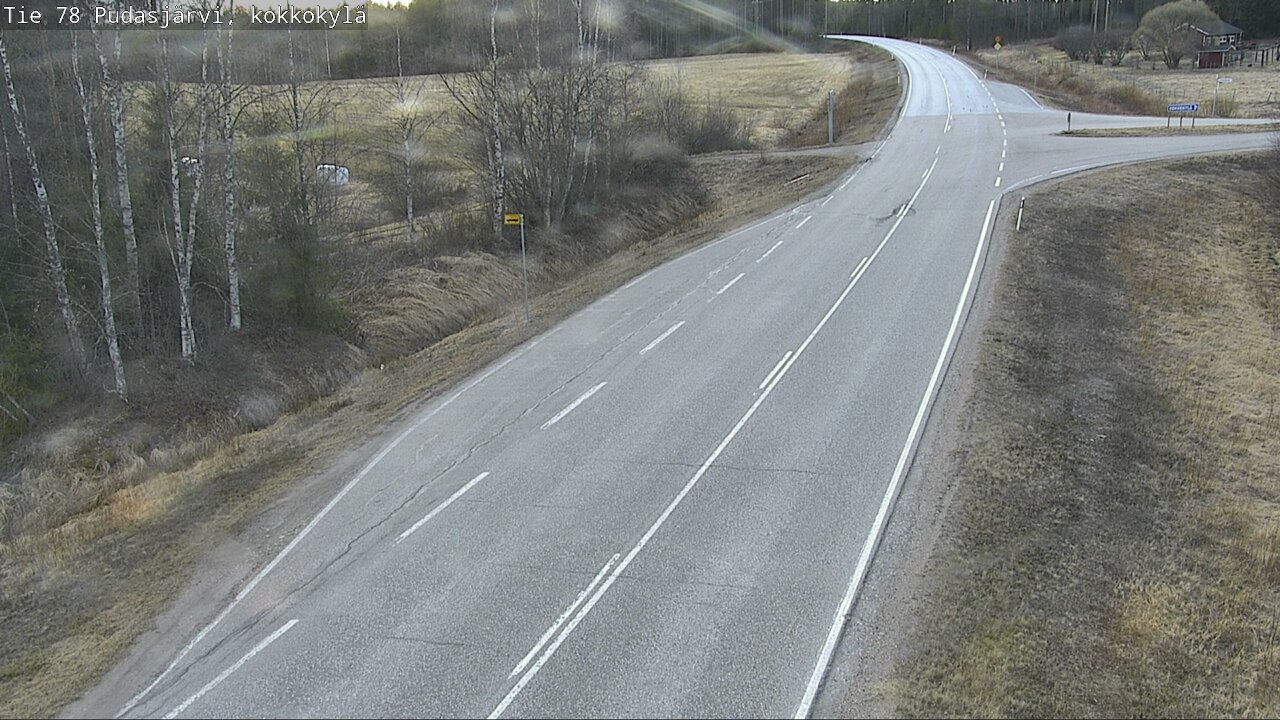 Weather Camera Image Road 78 Pudasjärvi, Kokkokylä, Pudasjärvi, Pohjois-Pohjanmaa