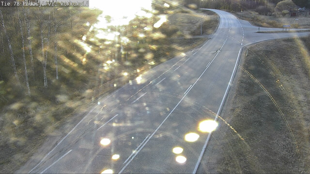 Weather Camera Image Road 78 Pudasjärvi, Kokkokylä, Pudasjärvi, Pohjois-Pohjanmaa