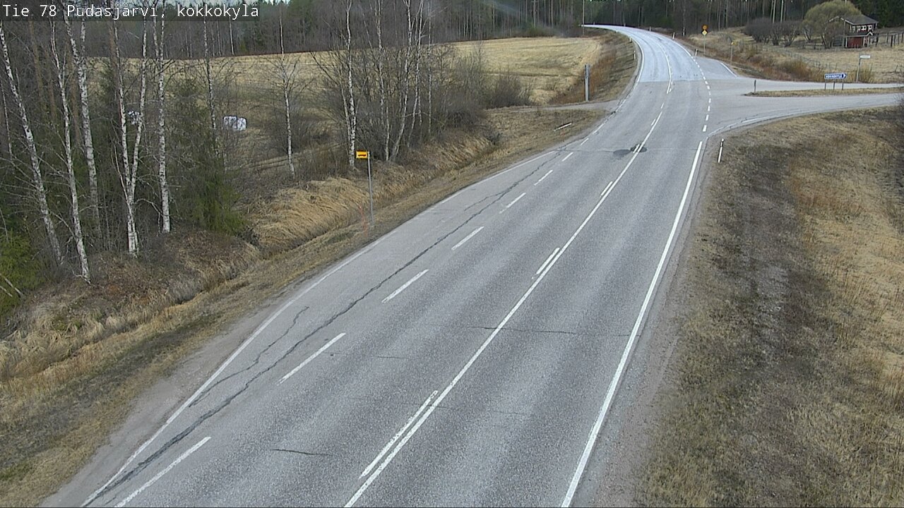Weather Camera Image Road 78 Pudasjärvi, Kokkokylä, Pudasjärvi, Pohjois-Pohjanmaa