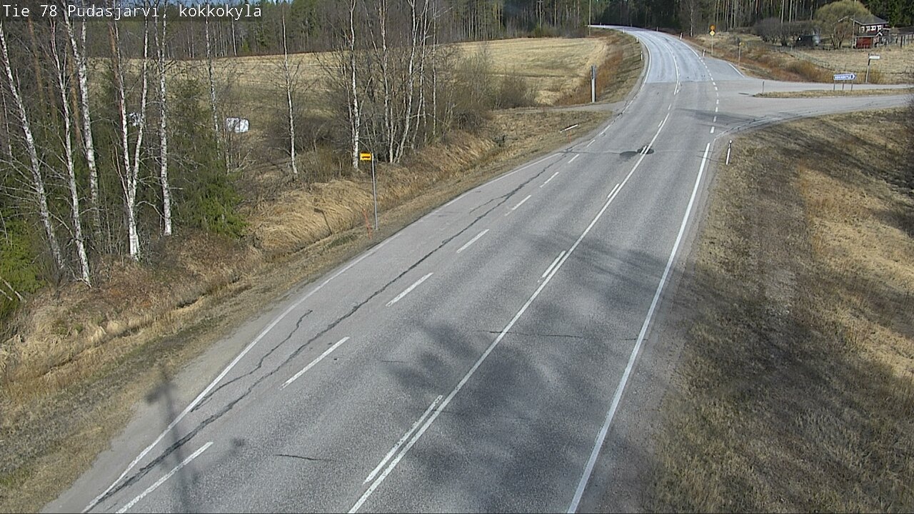 Weather Camera Image Road 78 Pudasjärvi, Kokkokylä, Pudasjärvi, Pohjois-Pohjanmaa