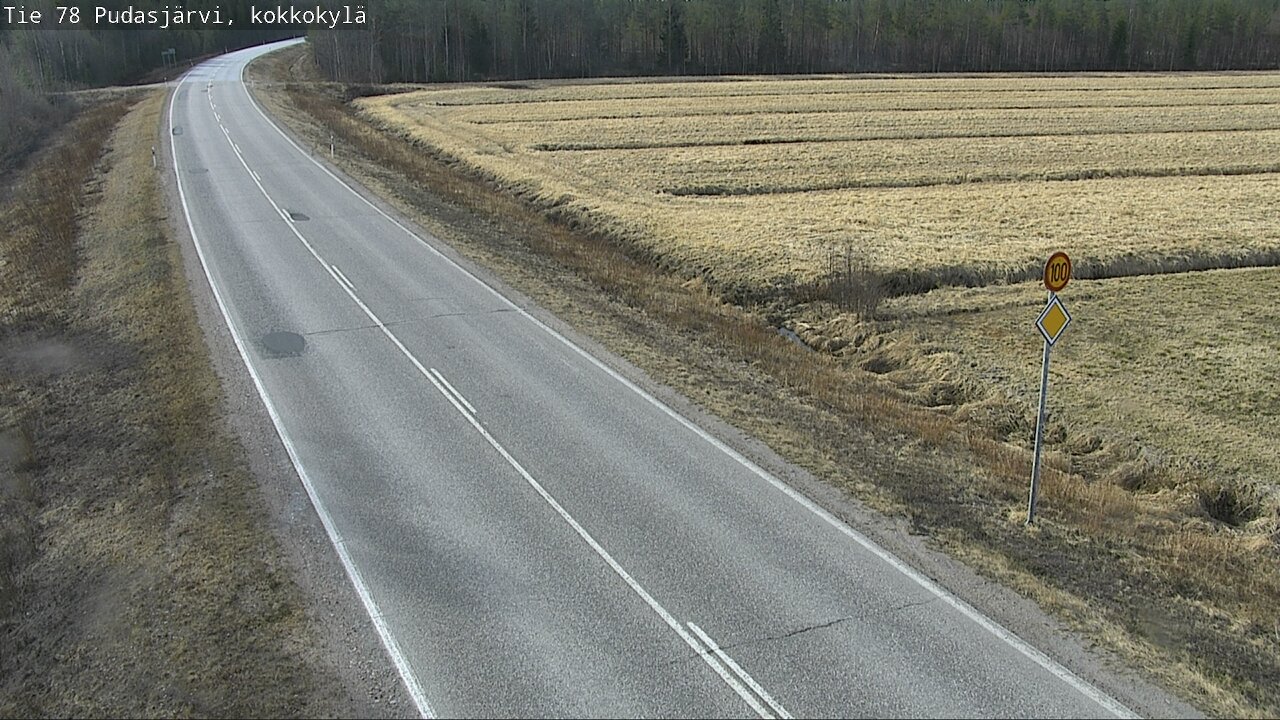 Weather Camera Image Road 78 Pudasjärvi, Kokkokylä, Pudasjärvi, Pohjois-Pohjanmaa