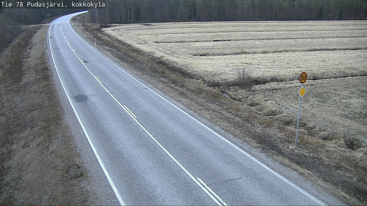 Weather Camera Image Road 78 Pudasjärvi, Kokkokylä, Pudasjärvi, Pohjois-Pohjanmaa