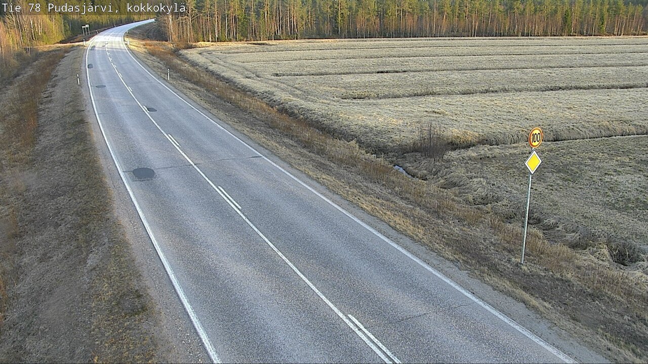 Weather Camera Image Road 78 Pudasjärvi, Kokkokylä, Pudasjärvi, Pohjois-Pohjanmaa
