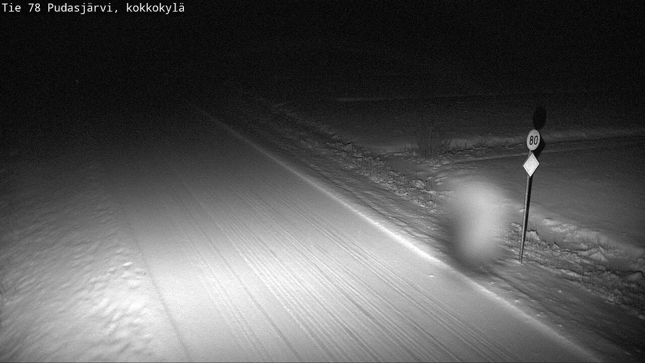 Weather Camera Image Road 78 Pudasjärvi, Kokkokylä, Pudasjärvi, Pohjois-Pohjanmaa