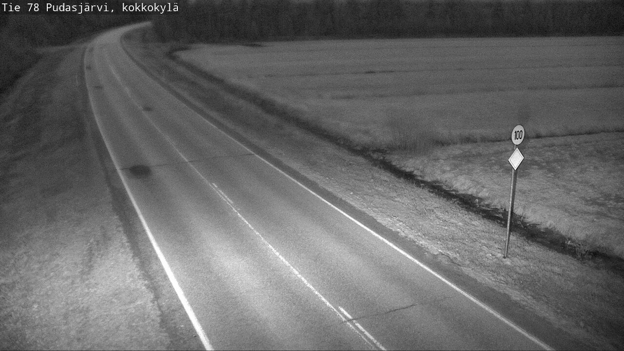 Weather Camera Image Road 78 Pudasjärvi, Kokkokylä, Pudasjärvi, Pohjois-Pohjanmaa