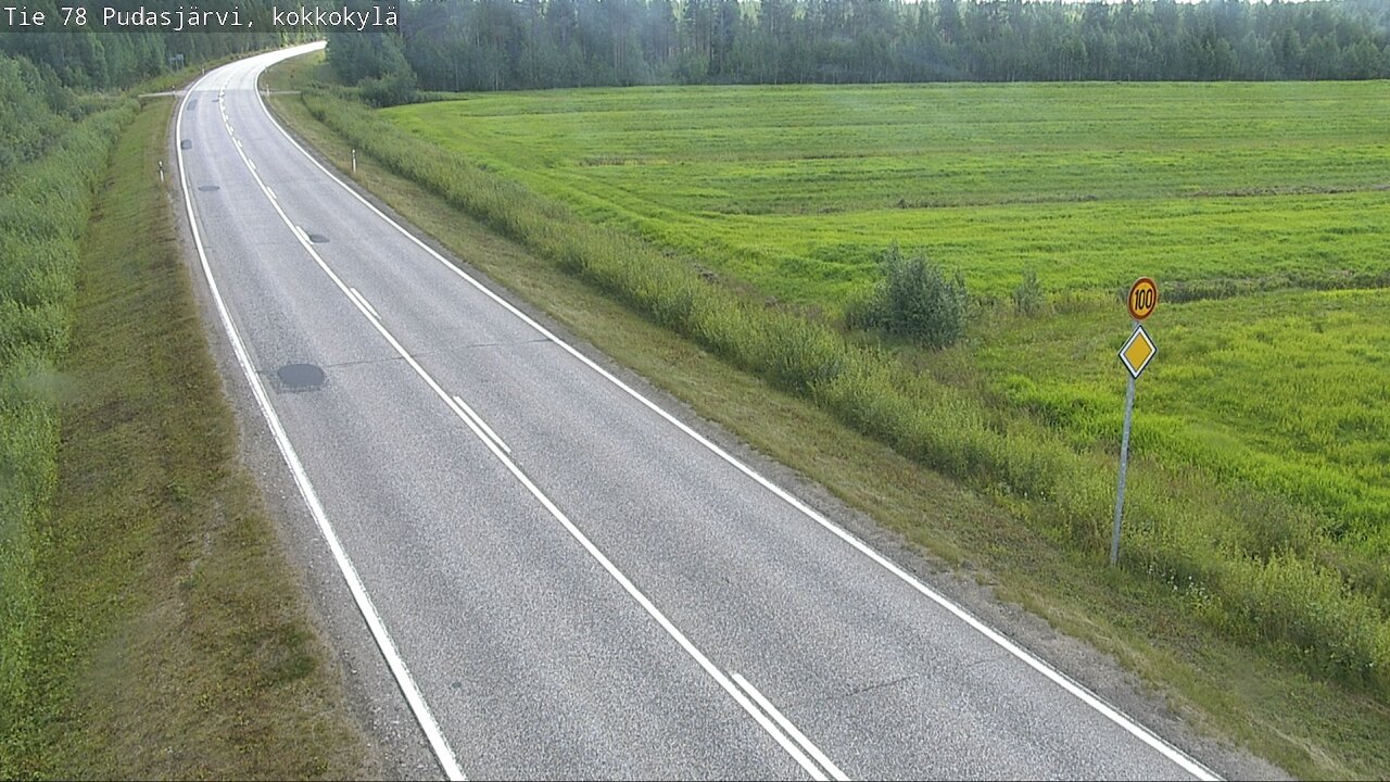 Weather Camera Image Road 78 Pudasjärvi, Kokkokylä, Pudasjärvi, Pohjois-Pohjanmaa