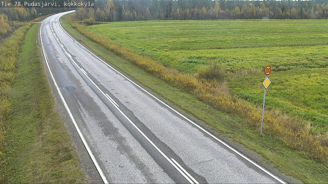 Weather Camera Image Road 78 Pudasjärvi, Kokkokylä, Pudasjärvi, Pohjois-Pohjanmaa