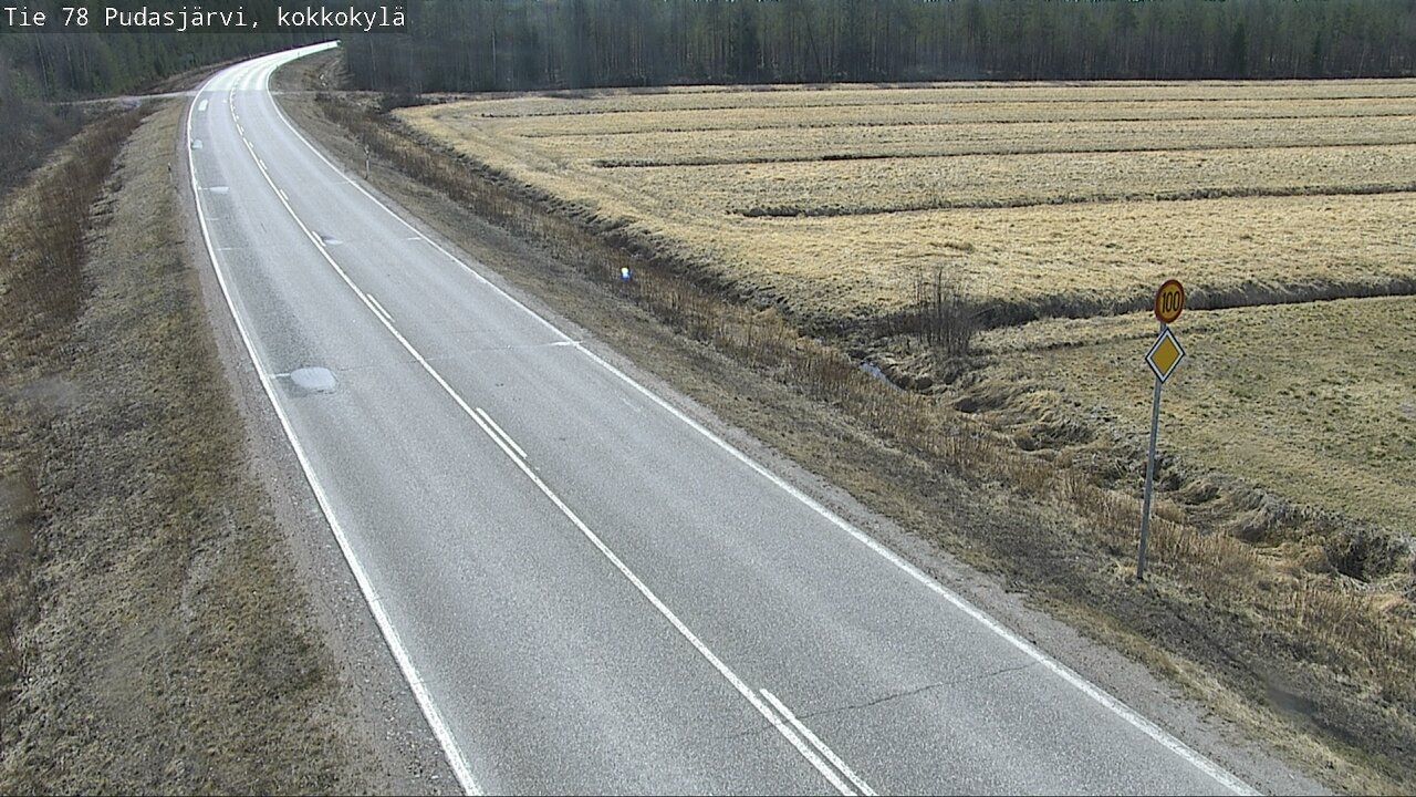 Weather Camera Image Road 78 Pudasjärvi, Kokkokylä, Pudasjärvi, Pohjois-Pohjanmaa