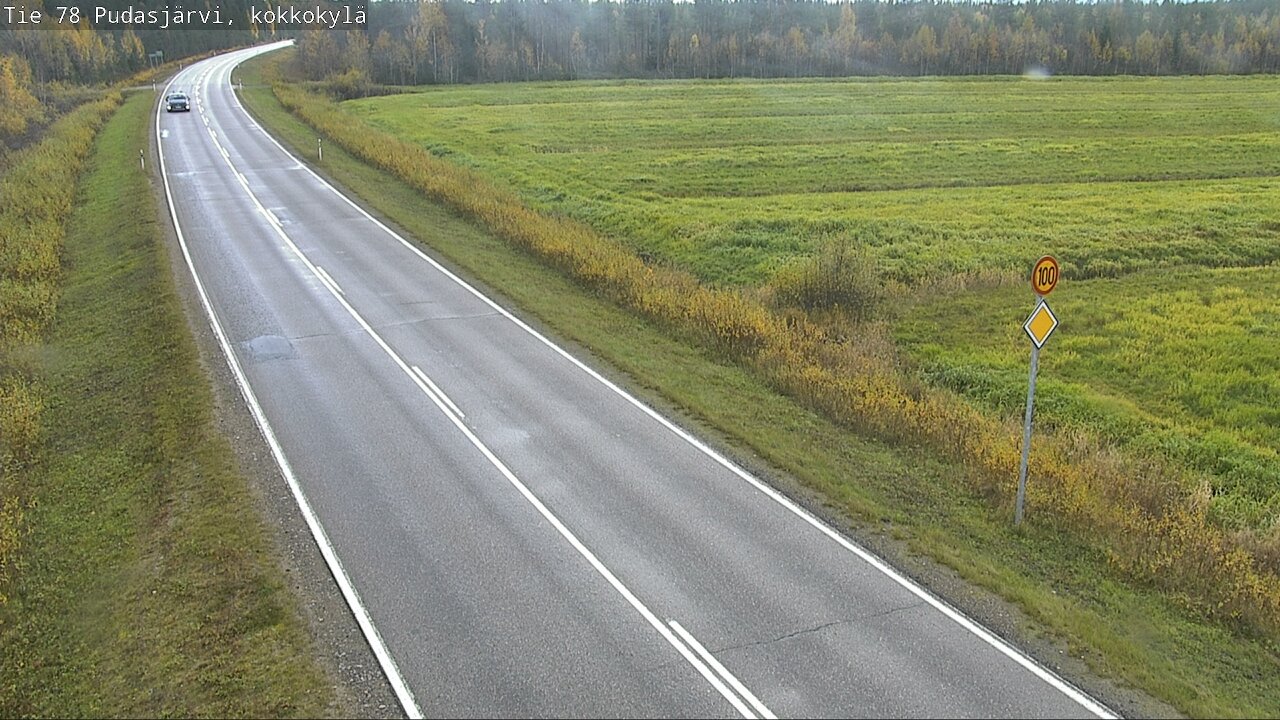Weather Camera Image Road 78 Pudasjärvi, Kokkokylä, Pudasjärvi, Pohjois-Pohjanmaa