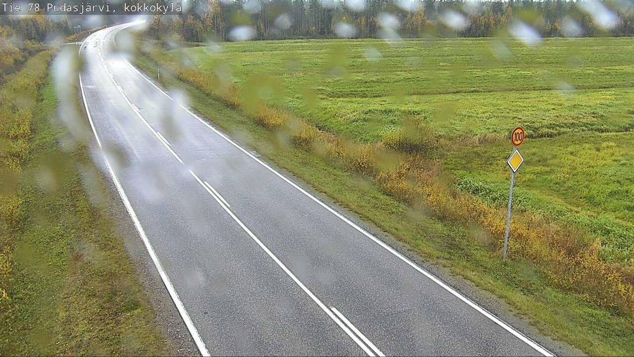 Weather Camera Image Road 78 Pudasjärvi, Kokkokylä, Pudasjärvi, Pohjois-Pohjanmaa