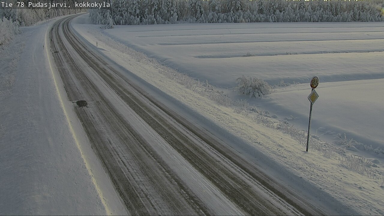 Weather Camera Image Road 78 Pudasjärvi, Kokkokylä, Pudasjärvi, Pohjois-Pohjanmaa