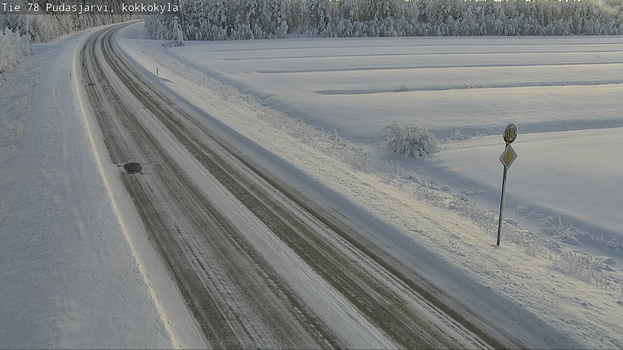 Weather Camera Image Road 78 Pudasjärvi, Kokkokylä, Pudasjärvi, Pohjois-Pohjanmaa