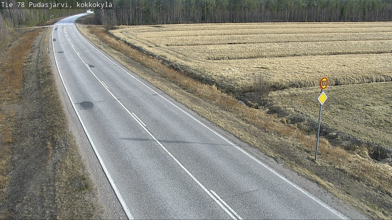 Weather Camera Image Road 78 Pudasjärvi, Kokkokylä, Pudasjärvi, Pohjois-Pohjanmaa
