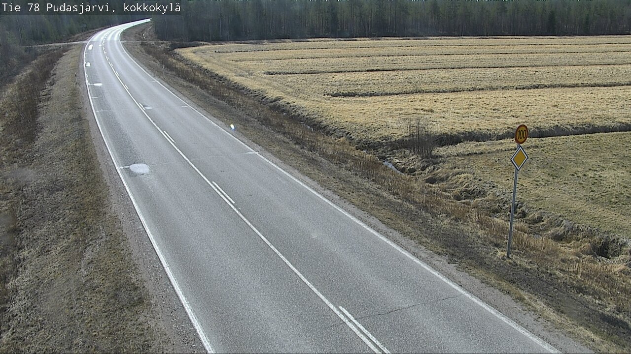 Weather Camera Image Road 78 Pudasjärvi, Kokkokylä, Pudasjärvi, Pohjois-Pohjanmaa