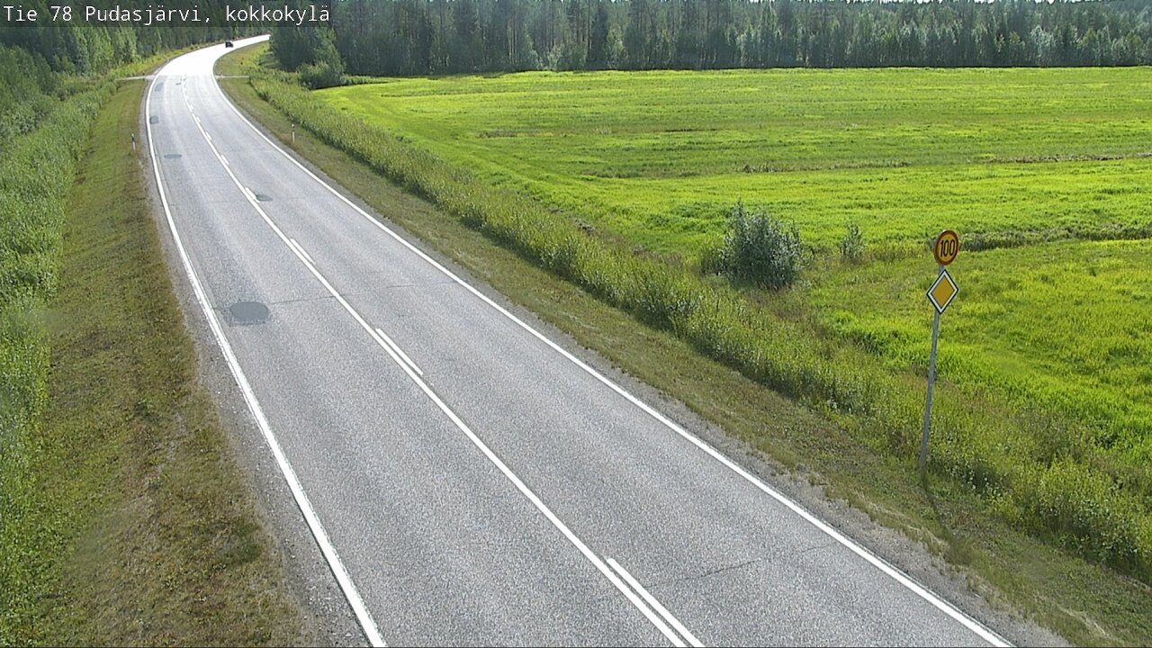 Weather Camera Image Road 78 Pudasjärvi, Kokkokylä, Pudasjärvi, Pohjois-Pohjanmaa