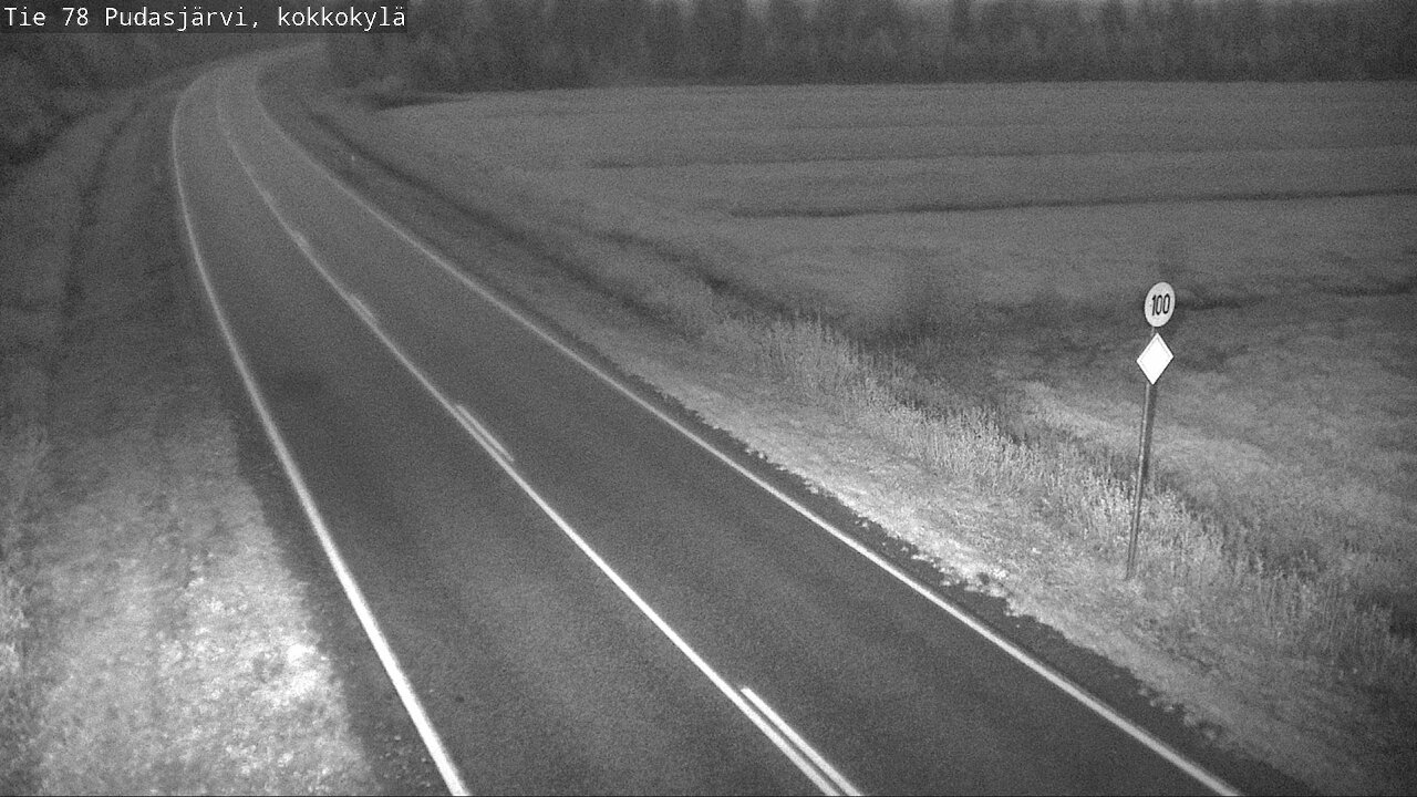 Weather Camera Image Road 78 Pudasjärvi, Kokkokylä, Pudasjärvi, Pohjois-Pohjanmaa
